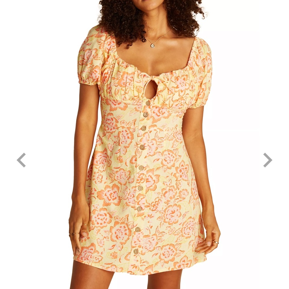Billabong X Wrangler Women's Far & Away Floral Dress size M boho flowy